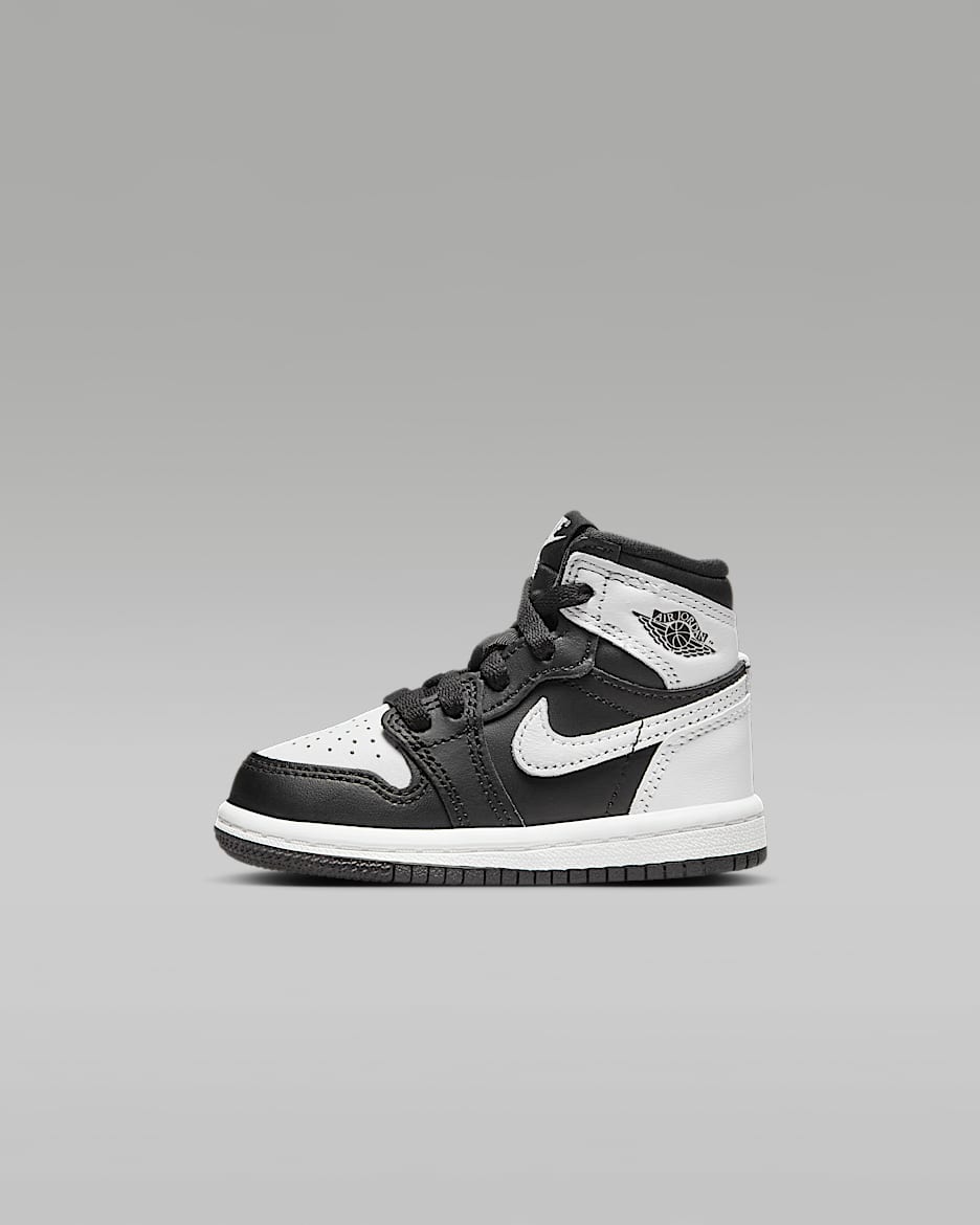 Calzado para bebe e infantil Jordan 1 Retro High OG Black White Nike MX